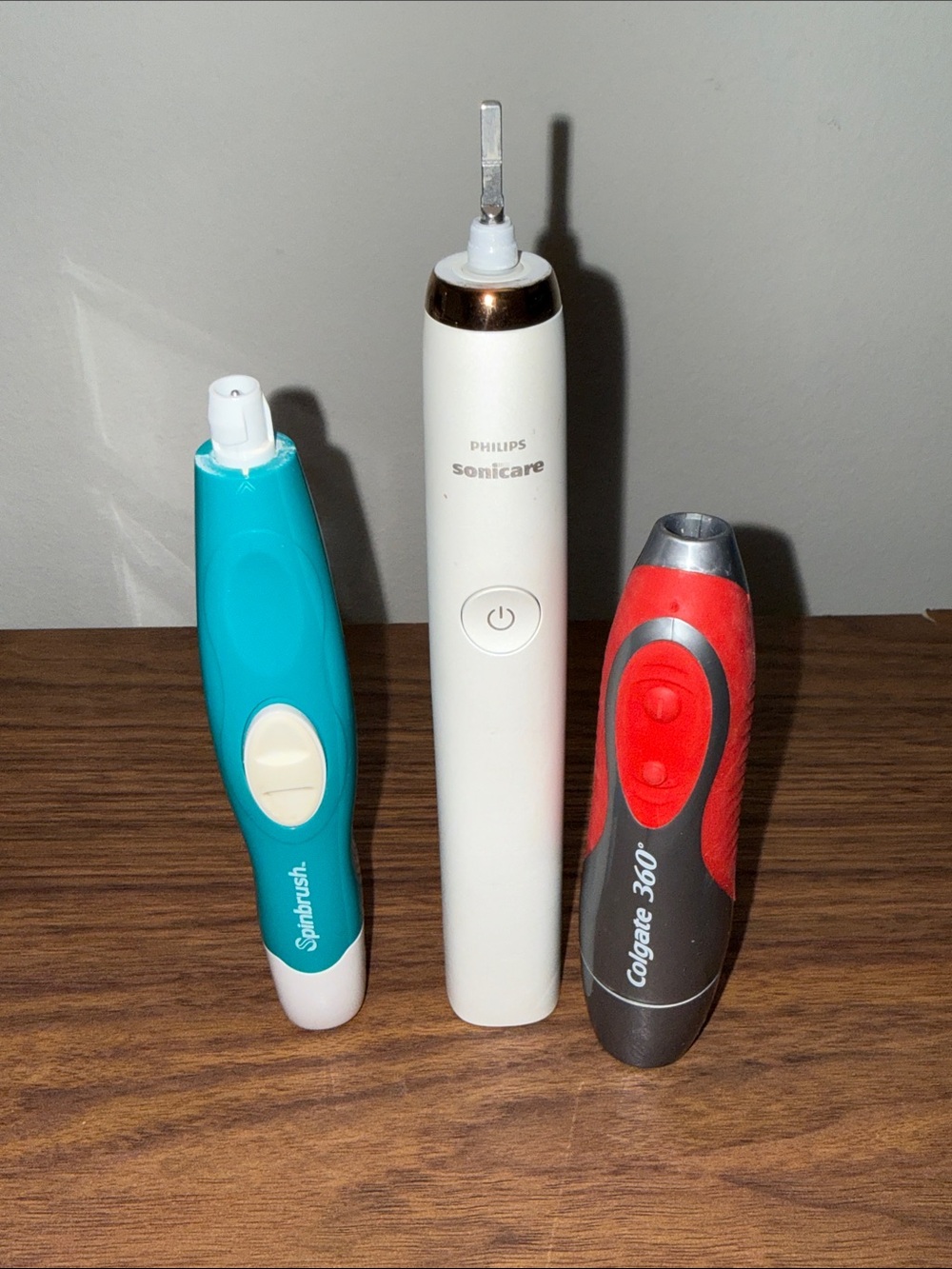 Philips Sonicare White Electric Toothbrush Handle with Two Replacement Handles